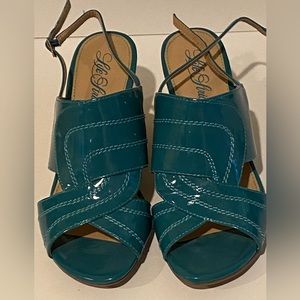 NWOB Lifestride Mookie Teal wedge 7.5